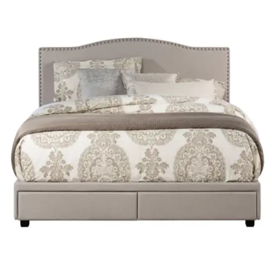Kiley Upholstered Storage Bed Gray - Hillsdale Furniture image {12}