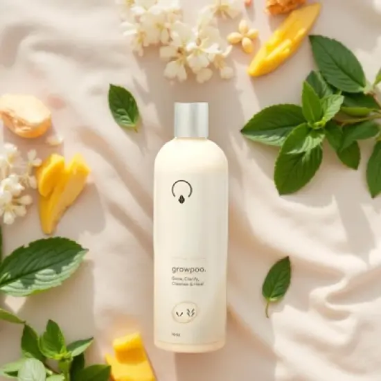 OrganiGrow Growpoo Clarifying Shampoo Protein-Free Deep Cleanse for LowMedium Porosity Hair pH-Balanced- 8 fl oz. image {2}