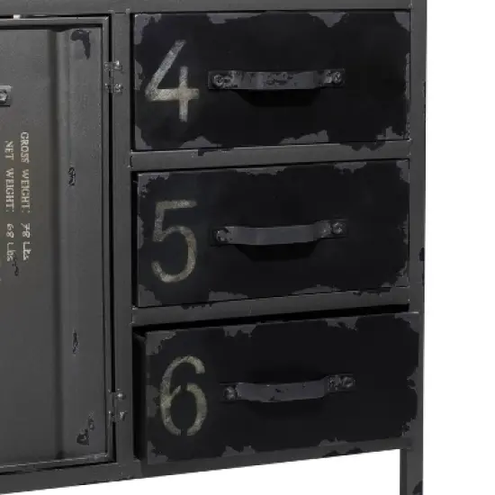 Industrial Wood Buffet Gray - Olivia & May image {7}