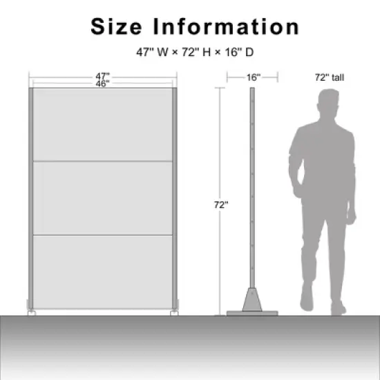 Lirago 72 in Galvanized Fence Panels Outdoor Privacy Screen image {4}