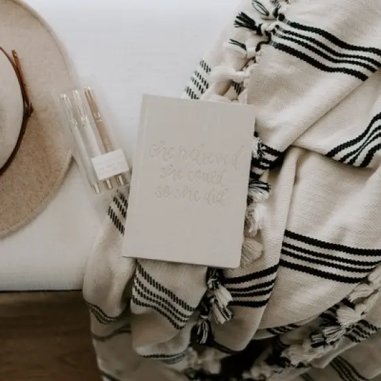 Sweet Water Decor She Believed She Could So She Did Fabric Journal image {2}