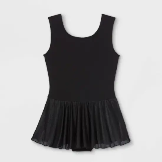 Girls' Dancewear Tank Leotard with Skirt - Cat & Jack&trade; Black image {1}