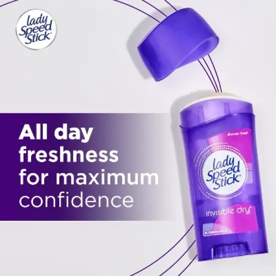 Lady Speed Stick Invisible Dry Solid Antiperspirant & Deodorant - Shower Fresh - 2.3oz/2pk image {8}