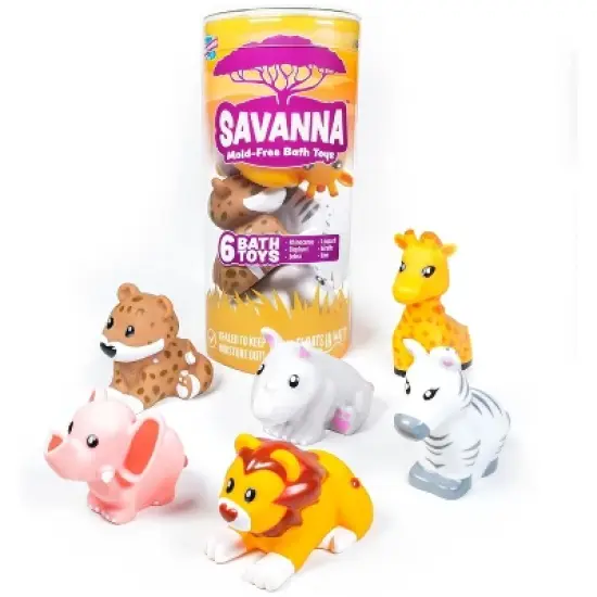 Tub Works Savanna Mold Free Bath Toys, 6 Pack image {3}