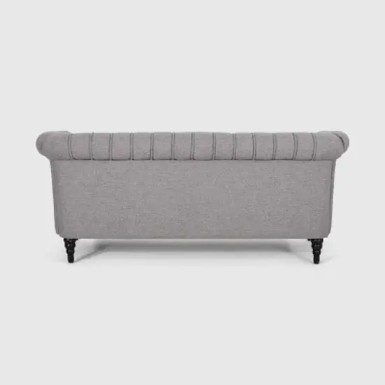Barneyville Traditional Chesterfield Sofa Gray - Christopher Knight Home image {2}