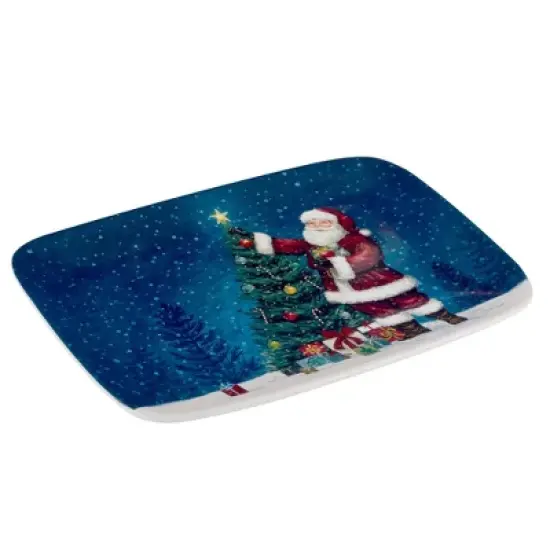 Certified International Santa's Secret Rectangular Serving Platter image {1}