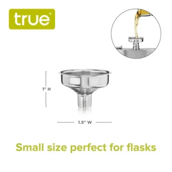 True Oracle Flask Funnel - Stainless Steel Funnel - Small Funnel for Flasks and Bottles - Dishwasher Safe Set of 1 image {2}
