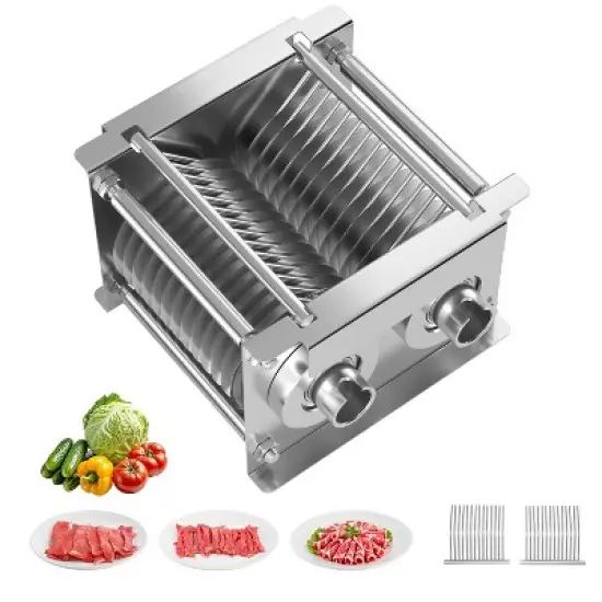 VEVOR Meat Cutter Machine Blade, 7 mm Blade for Commercial Meat Cutter, One Set Blade for SJY-DQ90 Meat Cutting Machine, Stainless Steel, Silver image {8}