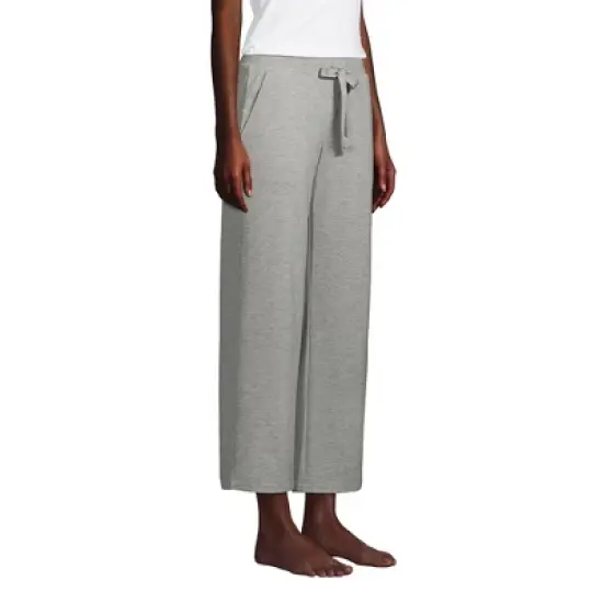 Lands' End Women's Lounge Mid Rise Wide Leg Crop Pajama Pants image {2}