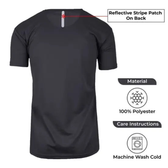 Galaxy By Harvic Men's Performance Moisture-Wicking Active Short Sleeve and Muscle Tees Set-4 Pack image {3}