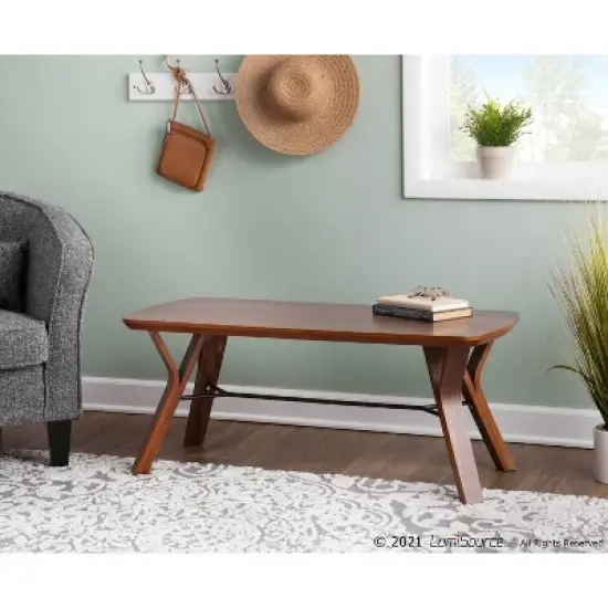 42" Folia Bench Wood/Walnut - LumiSource image {6}