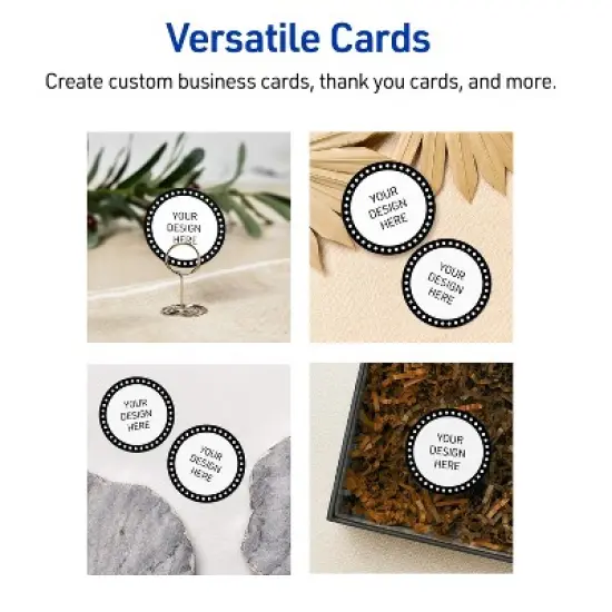 Avery&reg; Cards, 2" Diameter, Black & White Polka Dots, 120ct image {5}