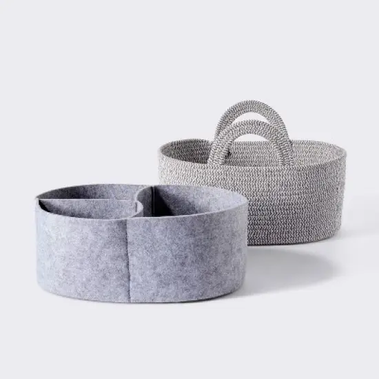 Coiled Rope Diaper Caddy with Dividers - Cloud Island&trade; image {3}