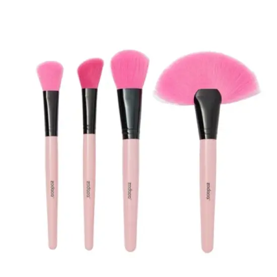 Zodaca 24 Piece Makeup Brush with Pouch Bag Organizer, Pink image {7}