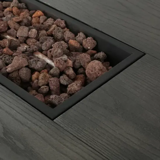 GDFStudio Lecanto Outdoor 50,000 BTU Lightweight Concrete Fire Pit Table with Tank Holder image {6}