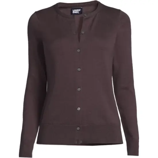 Lands' End Women's Fine Gauge Cotton Cardigan Sweater image {6}