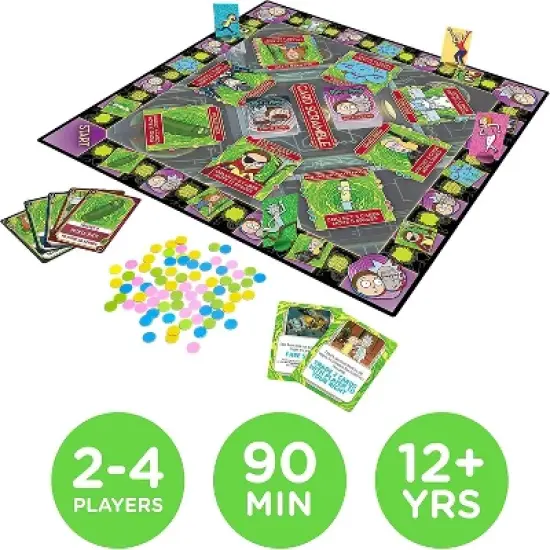 Aquarius Puzzles Rick and Morty Card Scramble Board Game image {1}