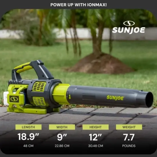 Sun Joe Cordless Brushless Turbine Jet Blower Kit with 2 Batteries and Charger for No-Fade Power and 50 Minutes of Rechargeable Runtime, 24V-X2-JB500 image {2}