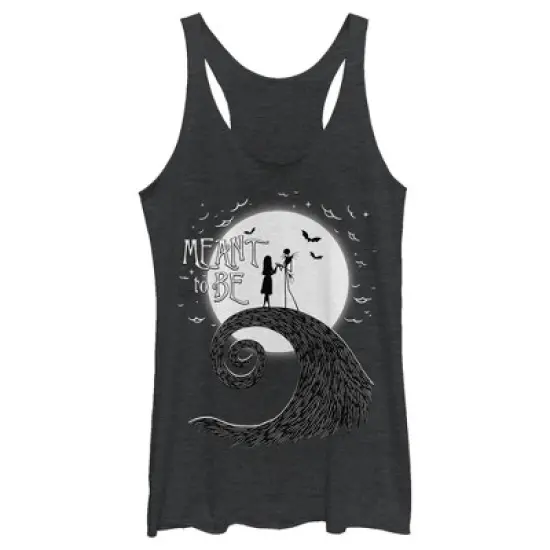 Women's The Nightmare Before Christmas Halloween Jack Skellington Sally Meant to Be Racerback Tank Top image {3}