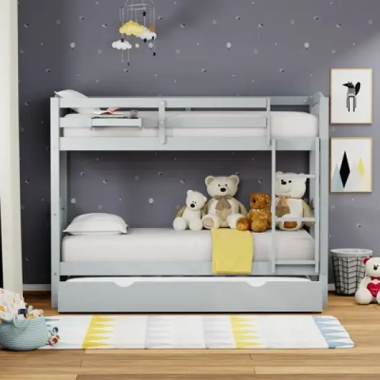 Glenwillow Home Arca Solid Wood Twin Over Twin Bunk Bed image {1}