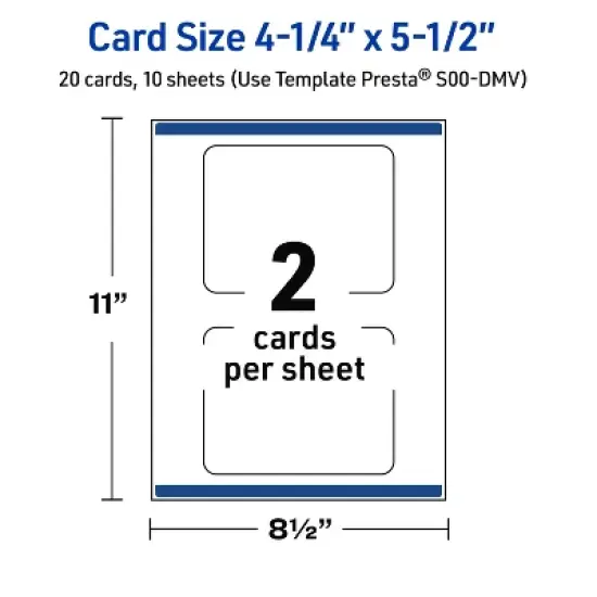 Avery 4.25" x 5.5" Cards, Gold Double Border with Florals, 20 ct image {4}