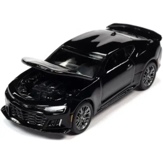 2019 Chevrolet Camaro ZL1 Gloss Black "Modern Muscle" Limited Edition to 15390 pieces 1/64 Diecast Model Car by Auto World image {2}