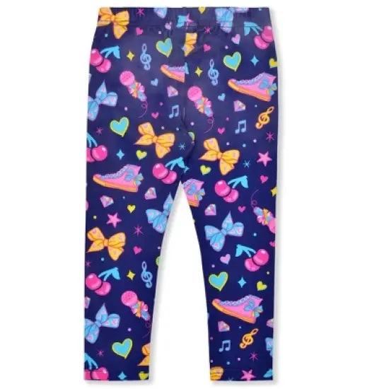 Nickelodeon Girl's Jojo Siwa 3 Piece Coordinates, Short Sleeve Tee Shirt, Zip Up Hoodie Jacket, and Leggings Set for toddler image {6}