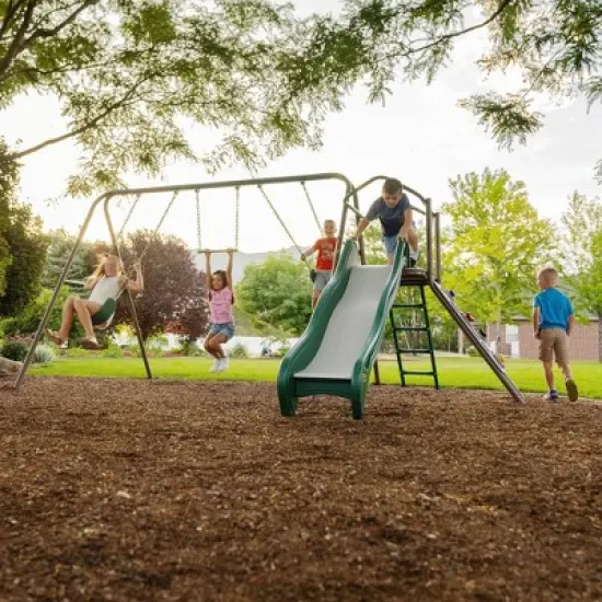 Lifetime Playset Climb and Slide Swing Set - Earthtone image {11}