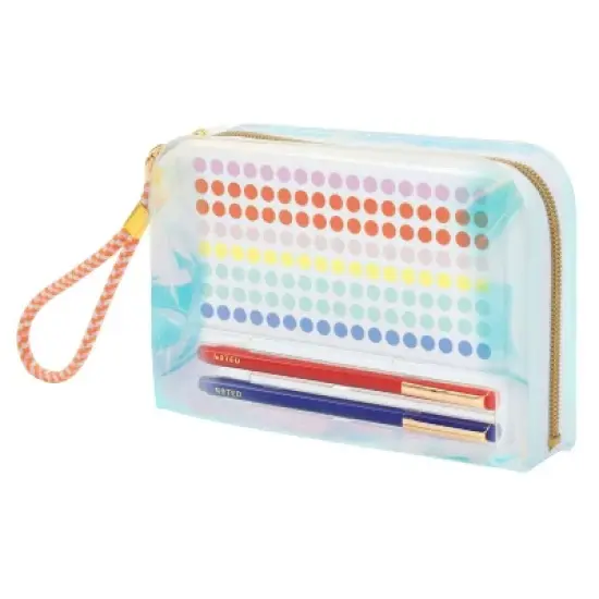 Noted by Post-it Pencil Pouch Kit with Planner Dot Stickers, Coral Red and Purple Felt Tip Pens image {7}