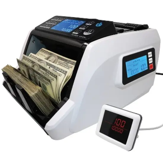 Nadex Coins&trade; V5400 Mixed-Denomination Money Counter and Counterfeit Detector in White image {8}