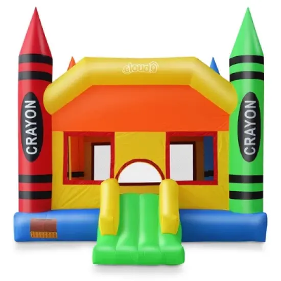 Cloud 9 Crayon Bounce House - Inflatable Bouncer with Blower image {1}