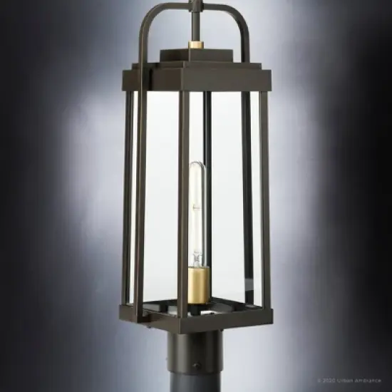 Urban Ambiance Luxury Transitional Outdoor Post Light 21.375''H x 8.25''W,  Olde Bronze Finish,  Orlando Collection, UHP1342 image {3}