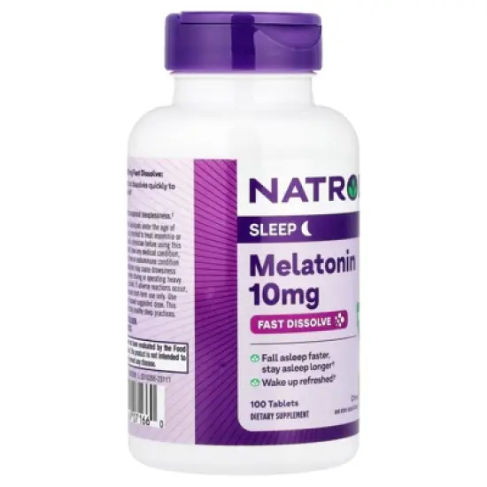 Natrol Melatonin, Fast Dissolve, Citrus, 10 mg, 100 Tablets image {4}