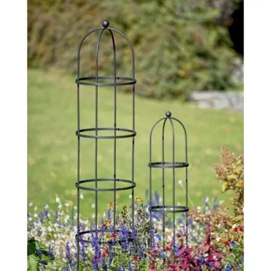 Gardeners Supply Company Essex Round Trellis For Vines Plant Support | Sturdy Stackable Upright Obelisk Garden Trellis for Vines, Clematis, Climbing image {1}