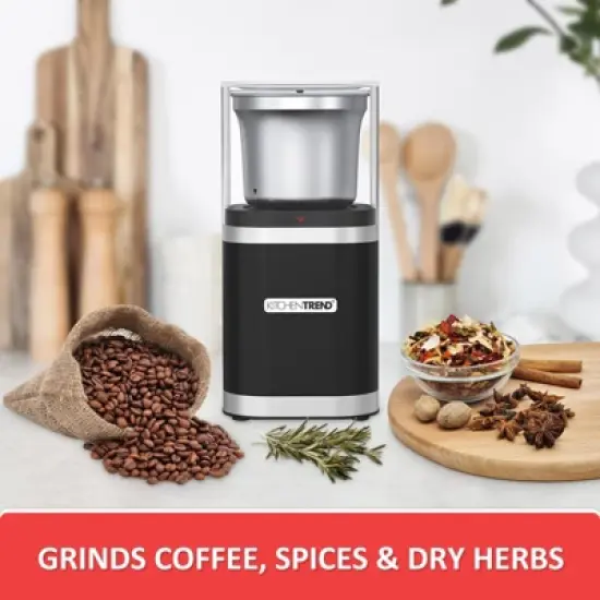 GreenEver Electric Coffee Bean Grinder with Removable Stainless Steel Bowl, 12-Cups Coffee Bean Capacity w/Cleaning Brush (Black) image {2}