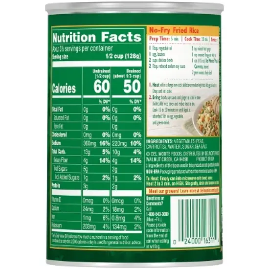 Del Monte Peas & Carrots - 14.5oz image {2}