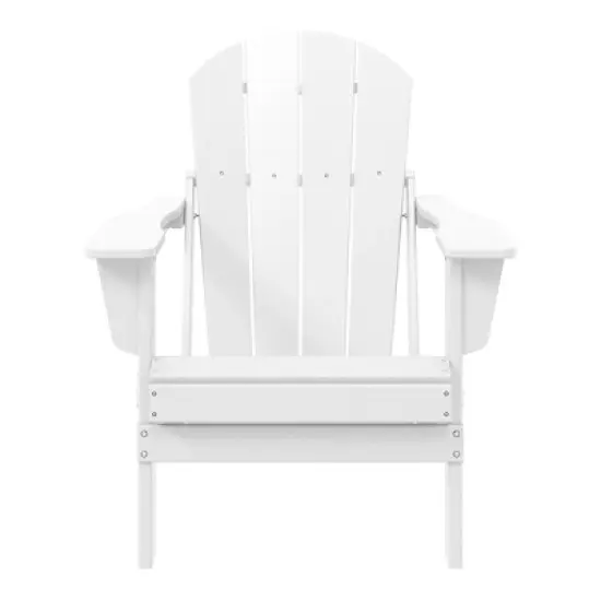 WestinTrends Malibu HDPE Outdoor Patio Folding Poly Adirondack Chair image {29}