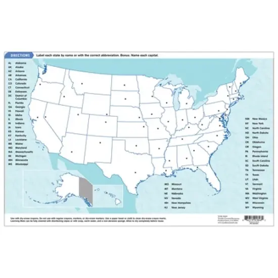 Teacher Created Resources United States of America Map Learning Mat image {1}