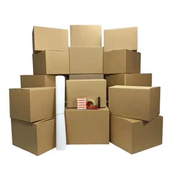 UBMOVE Storage Box Kit 18 Medium/Large Boxes Combo, Packing Supplies & Labels image {5}