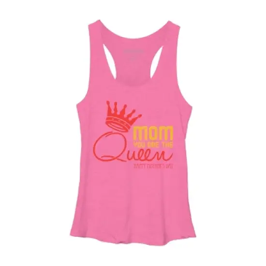 Women's Design By Humans Mother's Day Mom You Are The Queen By tmsarts Racerback Tank Top image {7}
