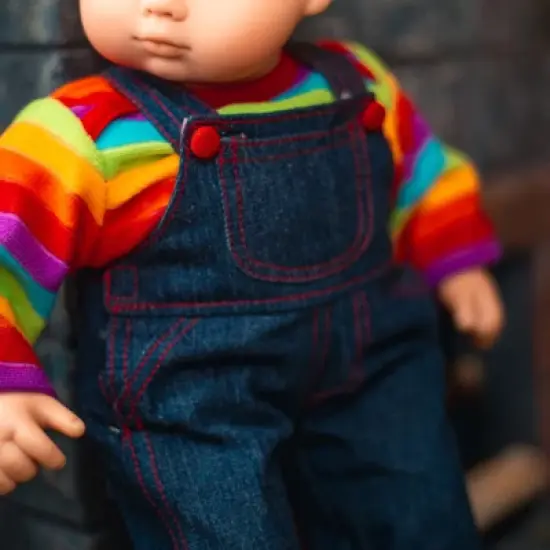 The Queen's Treasures 15 Inch Doll Clothes Rainbow Tee Shirt and Overalls image {2}