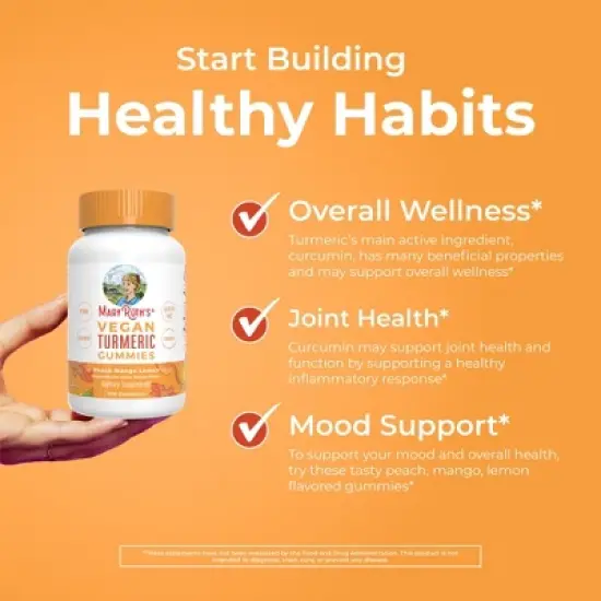 MaryRuth's Turmeric Gummies, Peach Mango, 120 ct image {4}