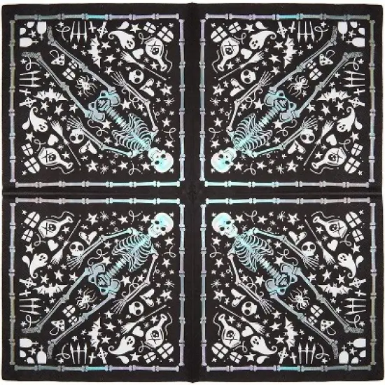Spooky Central 50-Pack Halloween Black Skeleton Coffin Disposable Cocktail Lunch Paper Napkins Party Supplies image {4}