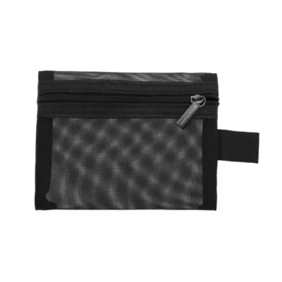 Unique Bargains Portable Zipper Makeup Bag Black 1 Pc image {3}