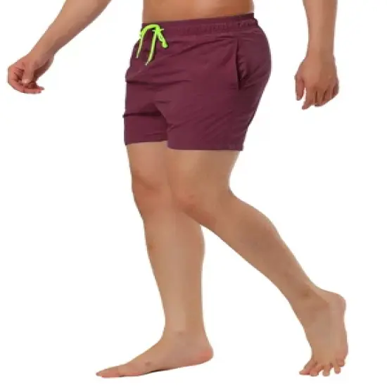 TATT 21 Men's Summer Holiday Elastic Waistband Drawstring Mesh Lining Swimwear Shorts image {3}