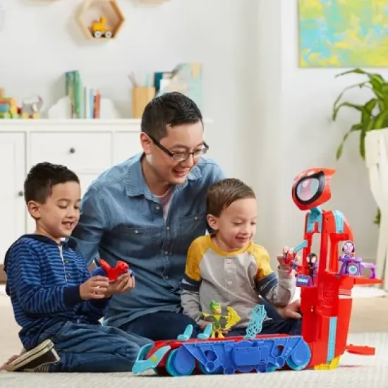 Spidey and his Amazing Friends Spider Crawl-R 2-in-1 Deluxe Headquarters Playset image {6}