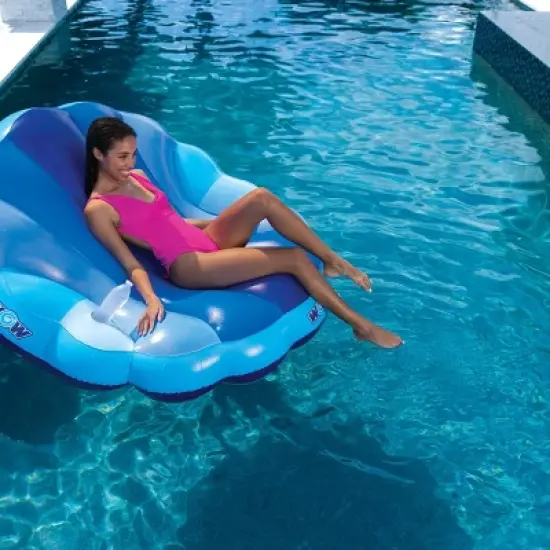 WOW Indigo Lounge Inflatable Mermaid Shell Float - Blue image {6}