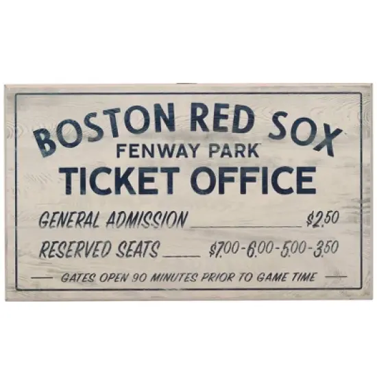 MLB Boston Red Sox Baseball Wood Sign Panel image {4}