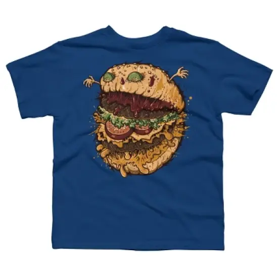 Boy's Design By Humans Monster Burger By LetterQ T-Shirt image {9}