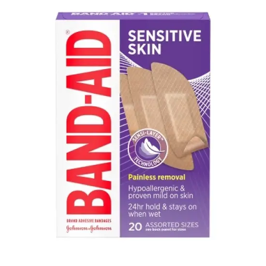 Band-Aid Sensitive Skin Adhesive Bandages - 20ct image {1}